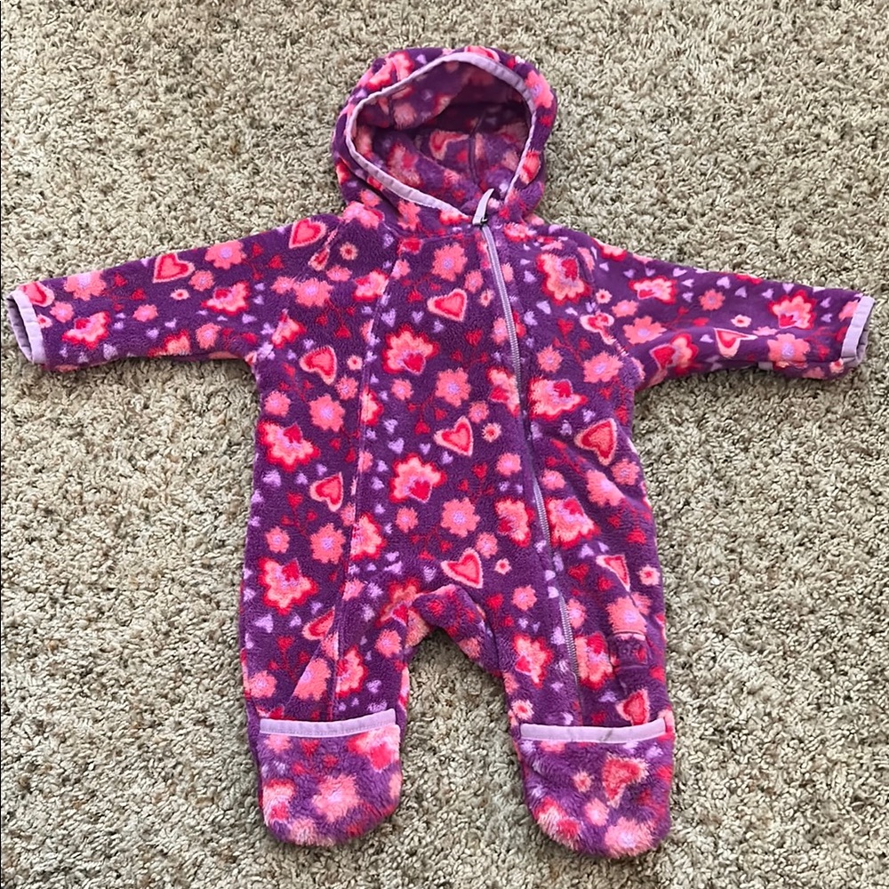 REI Cozy Purple and Pink bunting suit